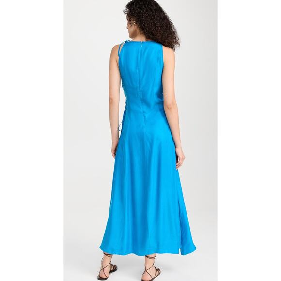 87ORIGINS Ere Dress Blue Maxi Lace Up Sides Women's Size 10 NWT Royal Blue - Picture 12 of 13